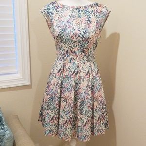 Modcloth Closet London floral leaf print dress10US